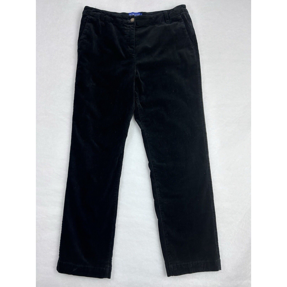 Pendleton Woolen Mills Corduroy Pants Black Straight Leg Trouser Women's Size 14